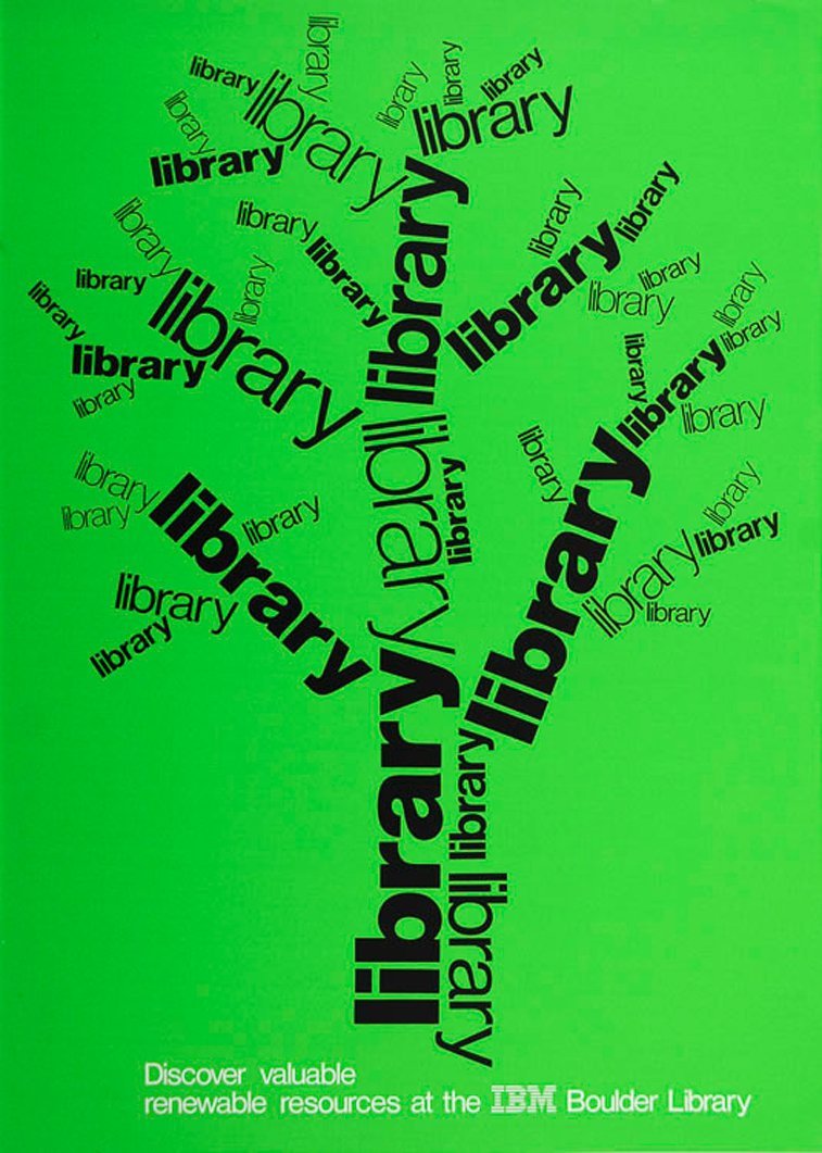 IBM plakati drvo od reci zelena pozadina