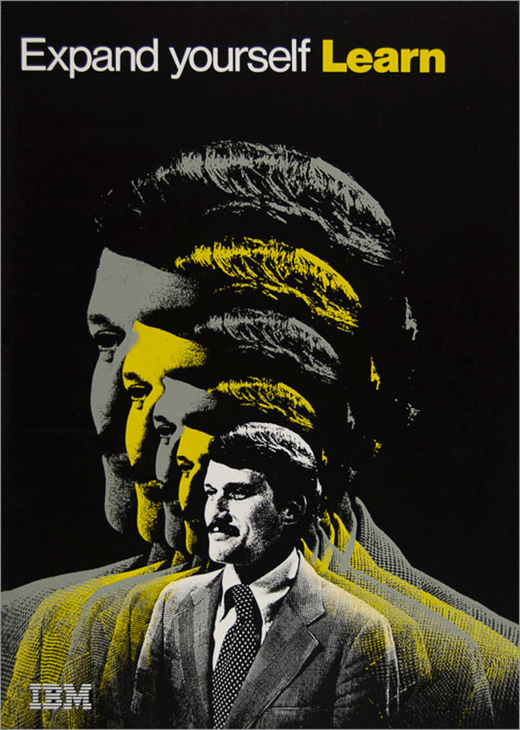 IBM plakati learn expand yourself