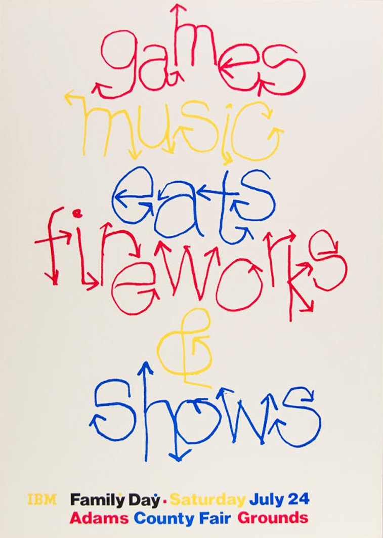 IBM plakati famili day sareno tipografija