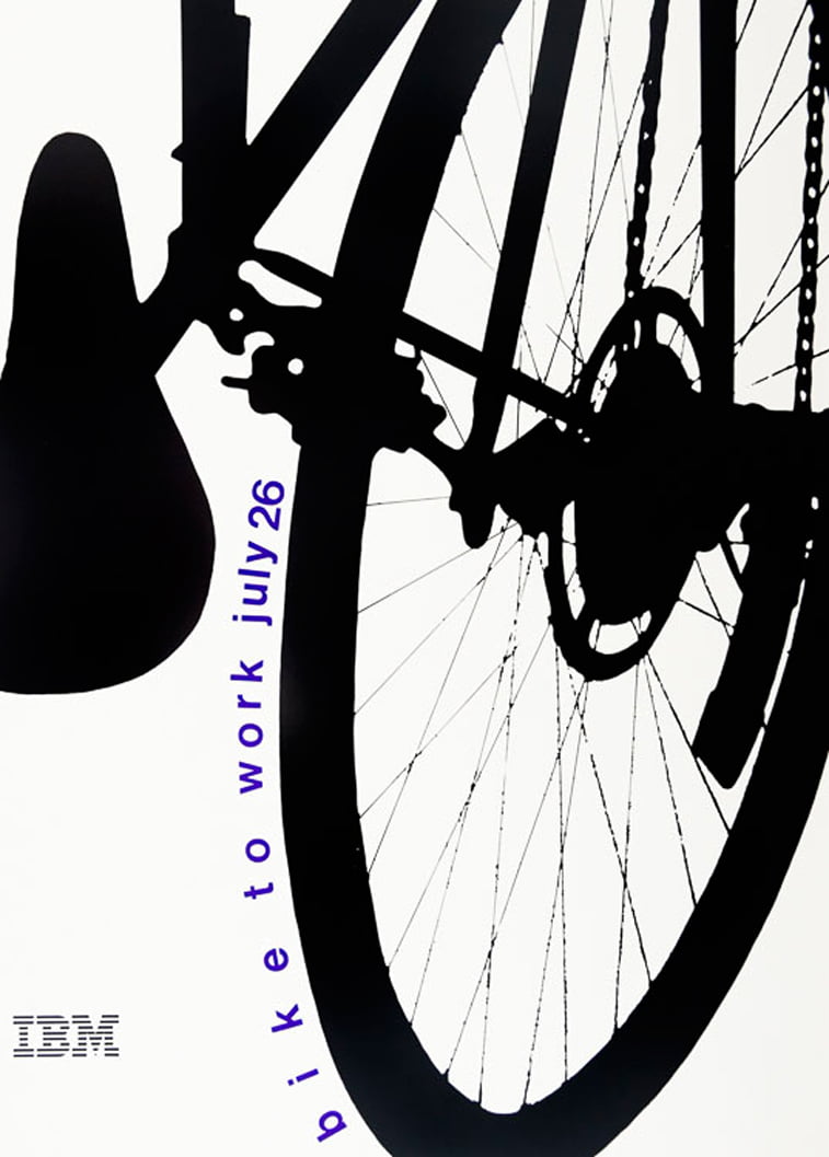IBM plakati bike to work