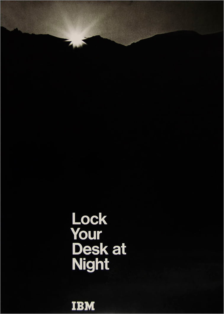 IBM plakati noc lock your desk