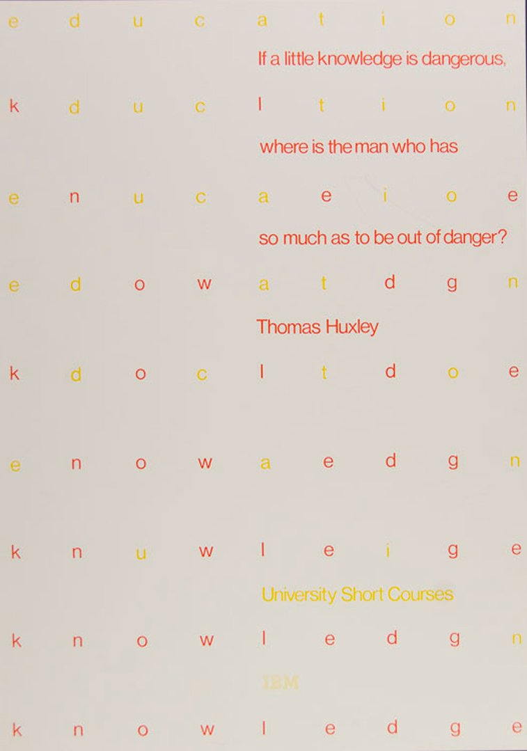 IBM plakati crvena i zuta slova