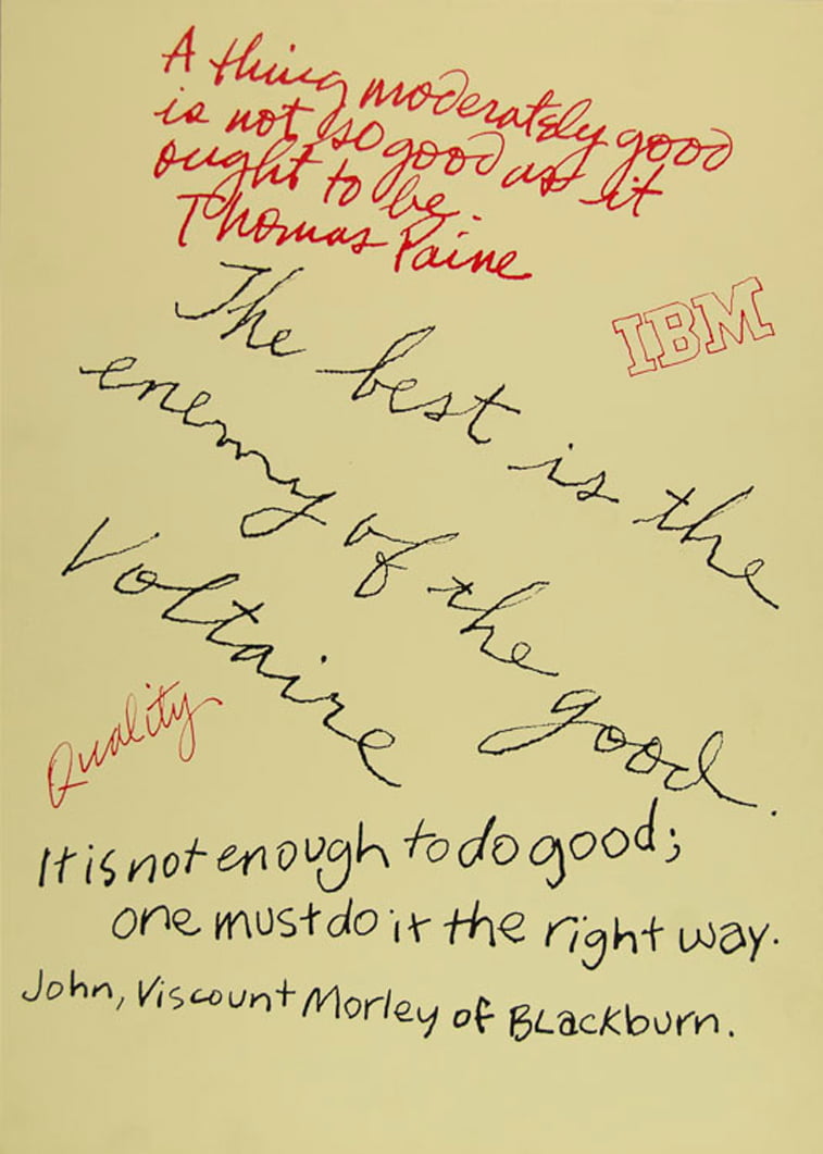 IBM plakati rucno psiani font