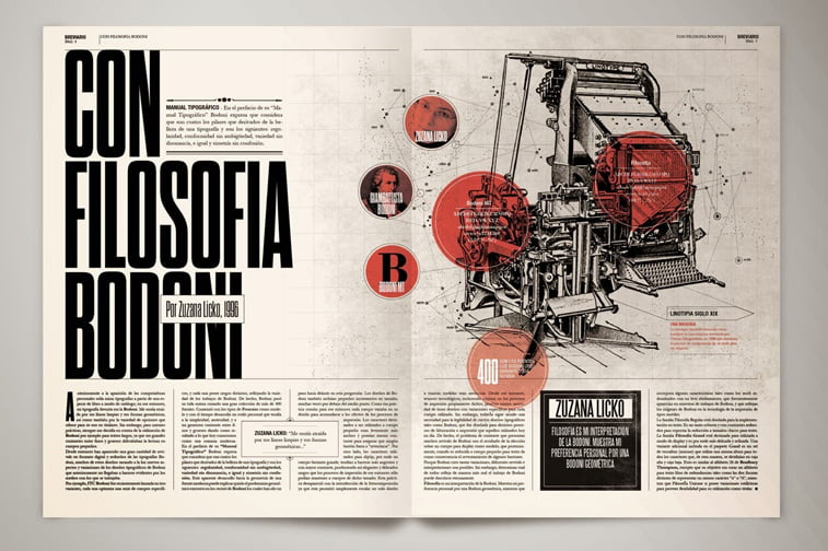 magazin breviario layout masina tipografija