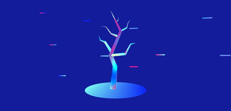 CSS3 ilustracija apstraktno drvo