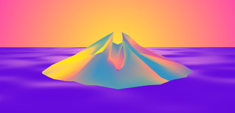 CSS3 ilustracija boje vulkan