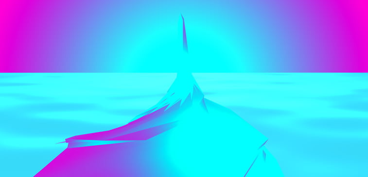 CSS3 ilustracija apstraktno vrh ledeni breg