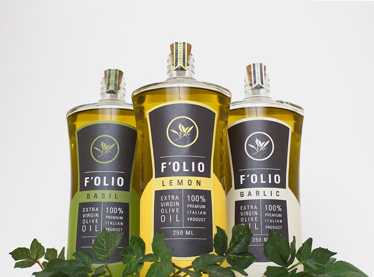 olive oil dichromatic packaging