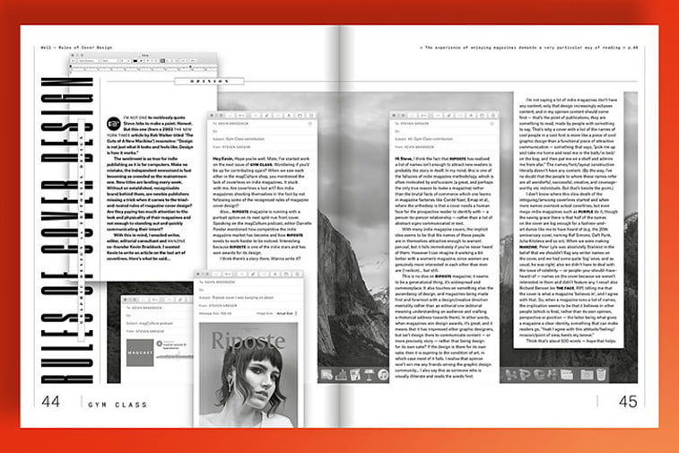 magazin gym class crno belo tekst layout