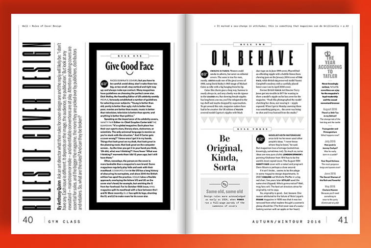 magazin gym class crno belo dizjan layout prelom tekst
