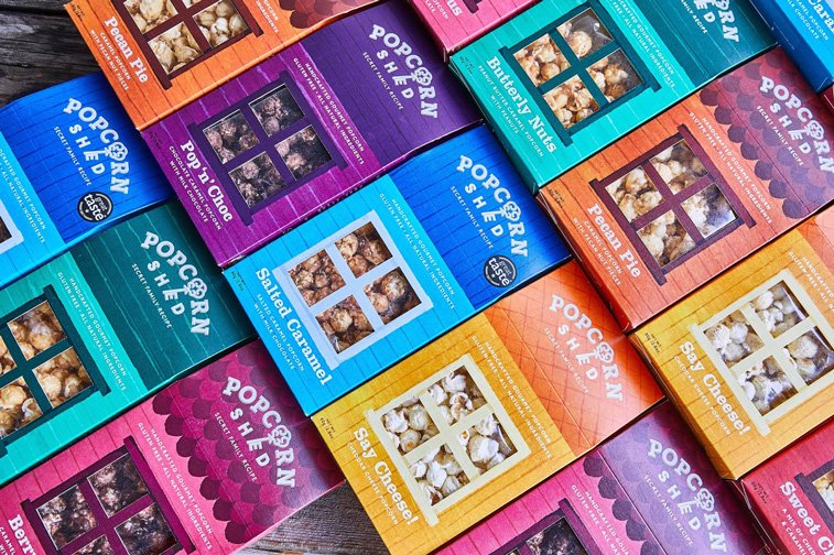 popcorn various dichromatic packaging