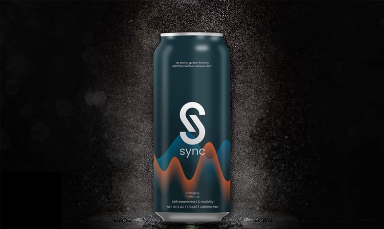 drink can dichromatic design