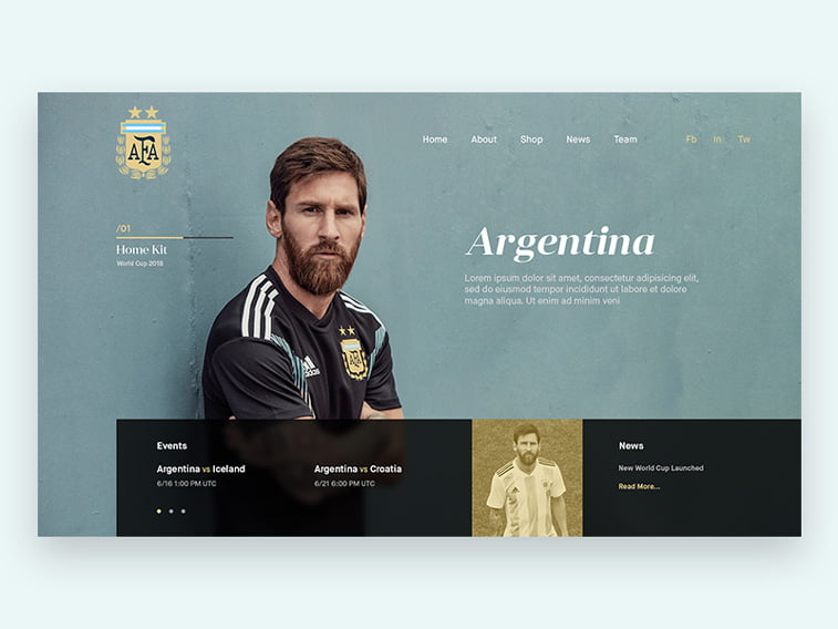 sp rusija 2018 lionel messi argentina web dizajn fifa world cup 