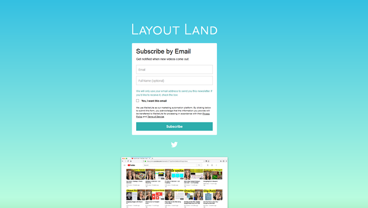 layout land bilten