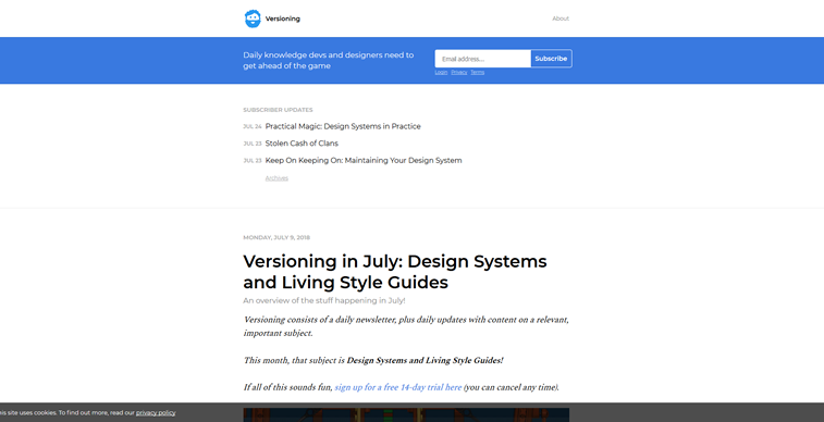 versioning newsletter