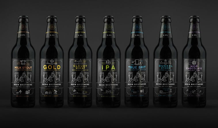 beer packaging design beerbros lineup