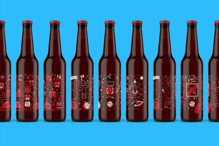beer packaging design moscow red button 1