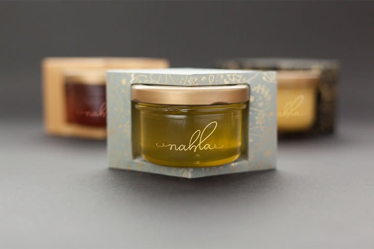 nahla organic honey packaging design 1