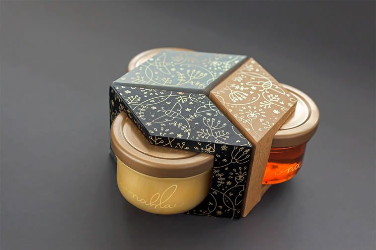 nahla organic honey packaging design 3