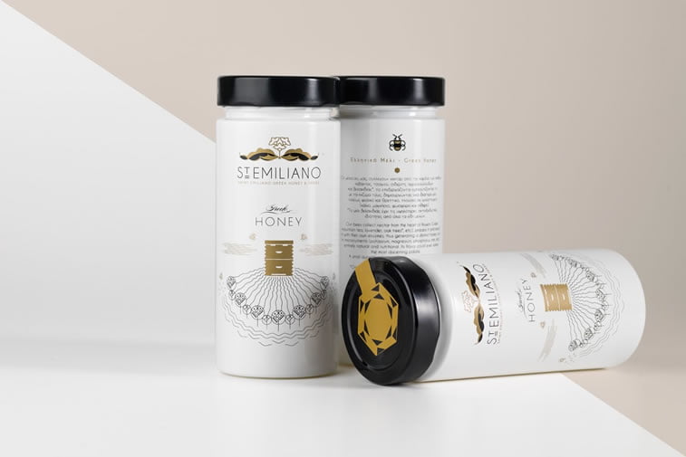 st. emiliano honey label design 2