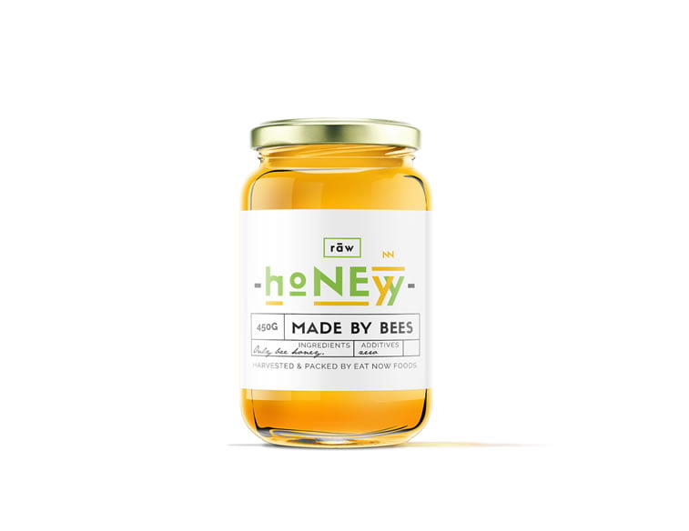 wild raw honey label design 2