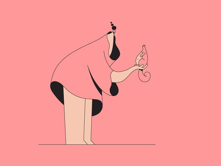 illustration linn fritz big girl little animal