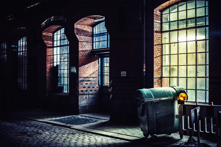 hamburg nocu fotografija prozori kontejner