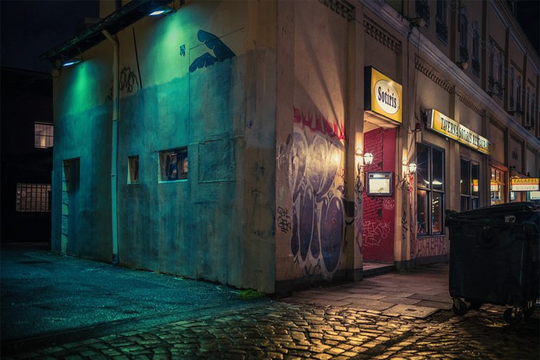 hamburg nocu fotografija market na uglu