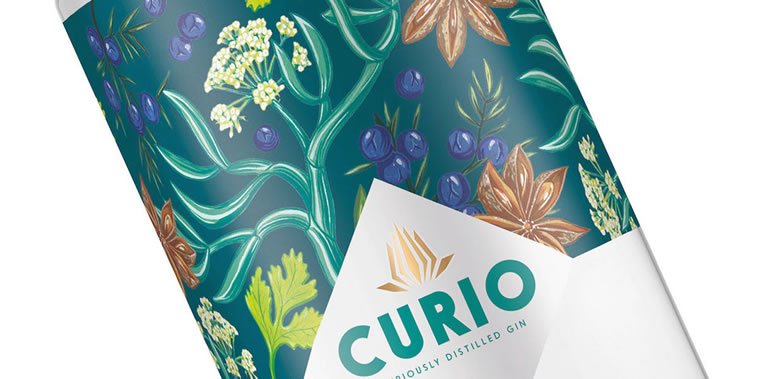 curio spirits label design 2