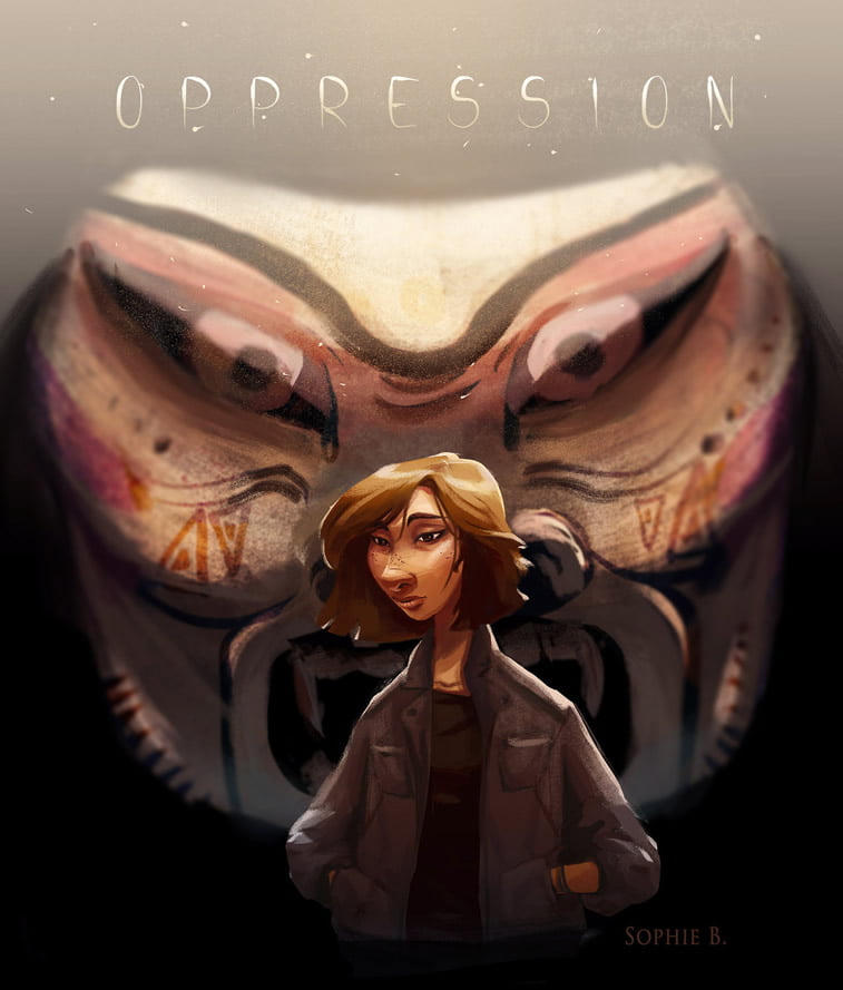 opression ilustracija animirani lik sofi barokas