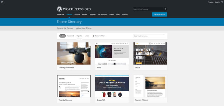 wordpress theme directory