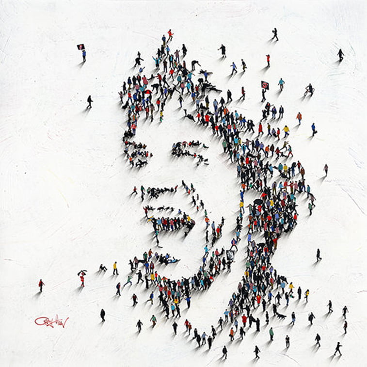 mick jagger smiling portrait by craig alan