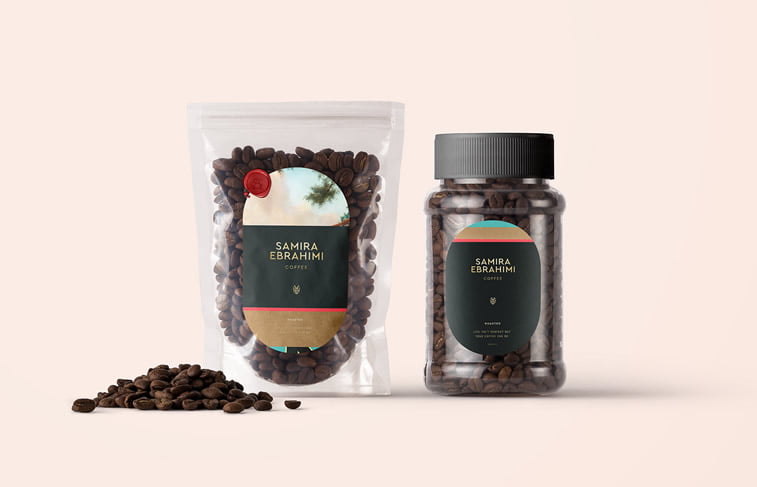 samira ebrahimi coffee brand packaging design