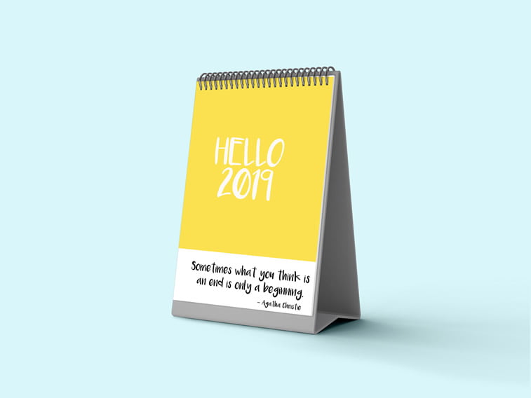 hello 2019 stoni kalendar citat Agate Kristi