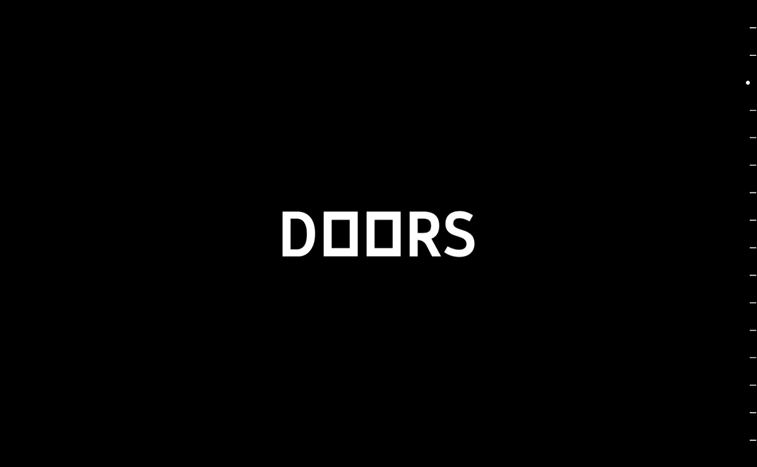doors experimenatl animation typography moving letters