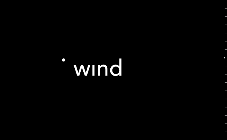 wind conceptual design moving typography experiment