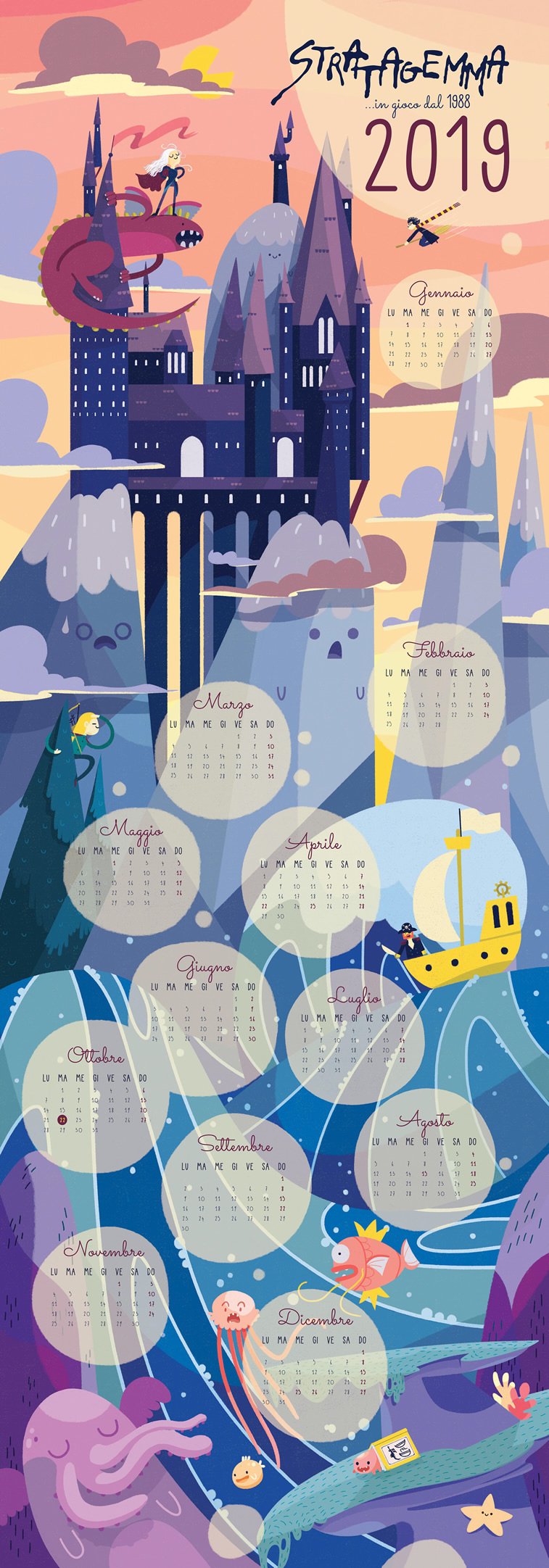 Stratagemma 2019 ilustrovani kalendar