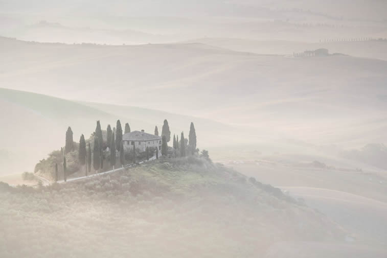 Sunrise over the Val d’Orcia Tuscany
