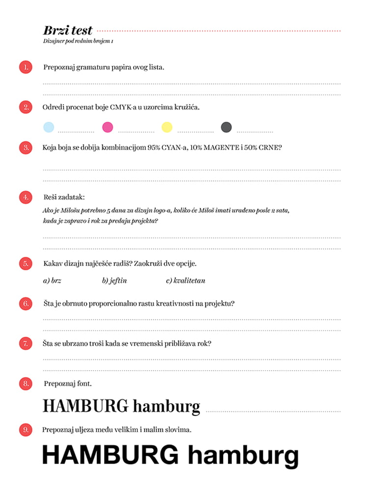 test o grafickom dizajnu