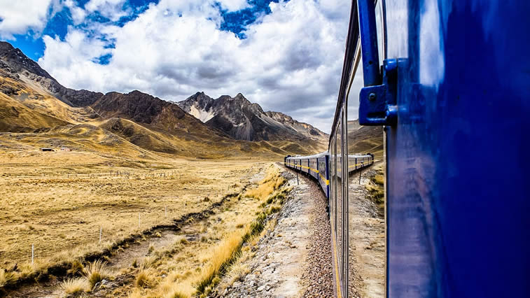 Andean Express travels between Cusco and Puno in Peru