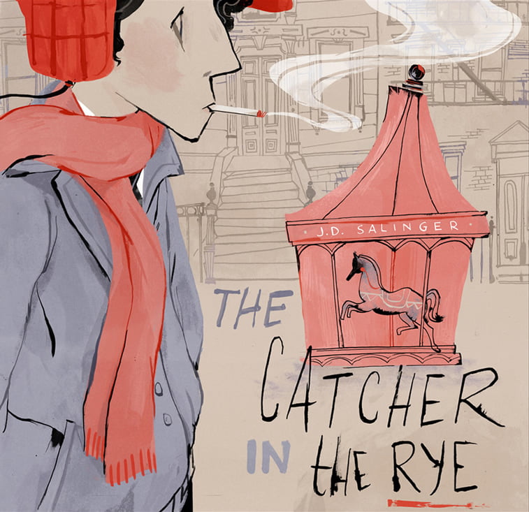catcher the rye kalendar ilustracija