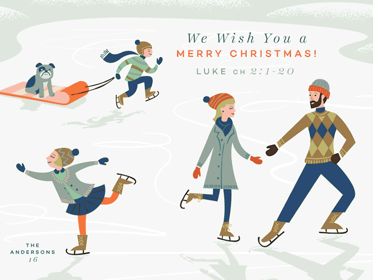the andersons christmas cards gif family kids dog holidays