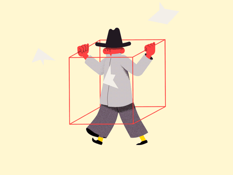 le cube logo design cubical illustraation animation