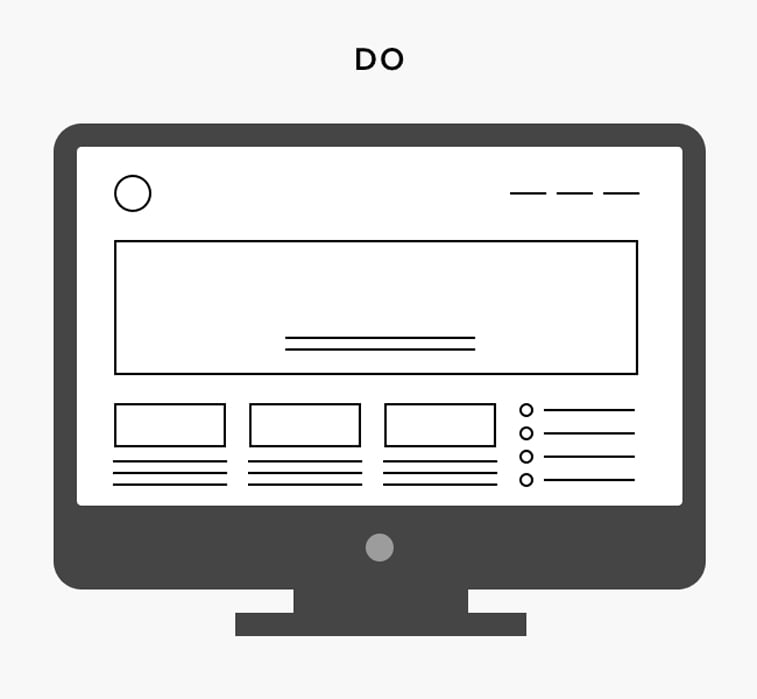 recommended page layout mockup