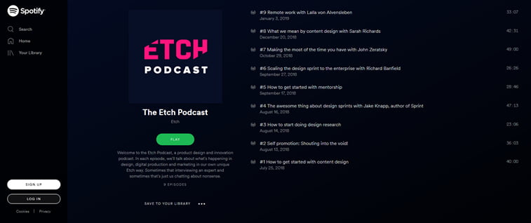 etch design podcast on spotify