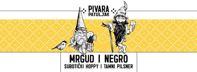 puivara patuljak mrgud i negro dizajn etiketa za pivo
