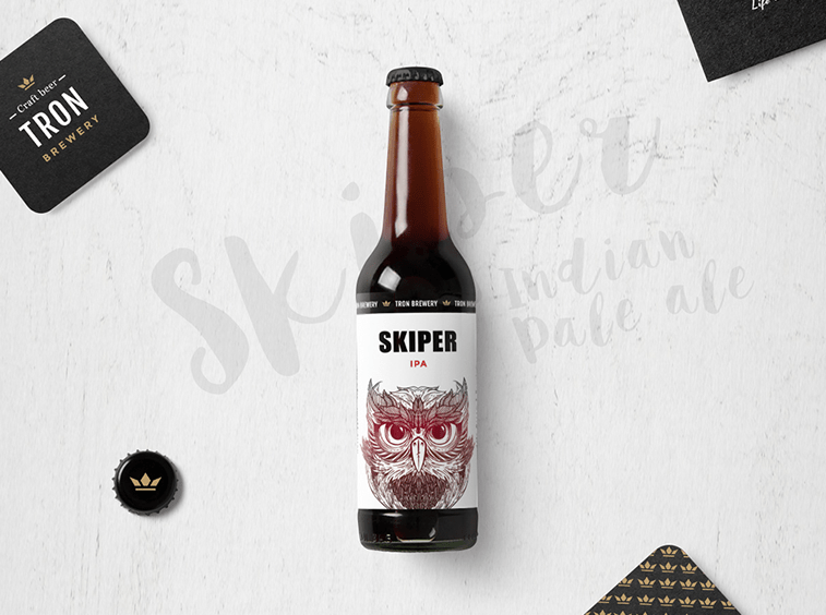 tron pivara skiper pivo i etiketa