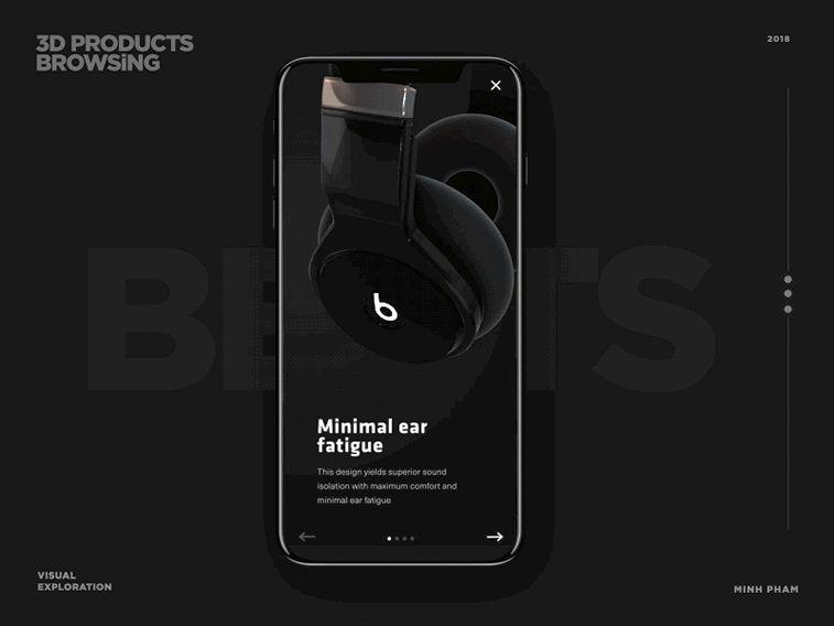 Beats, koncpet za 3D pregled proizvoda Minh Pham