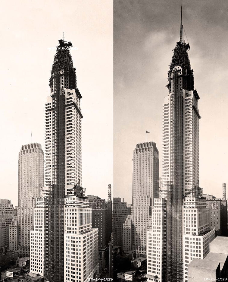 izgradnja krajsler zgrade new york