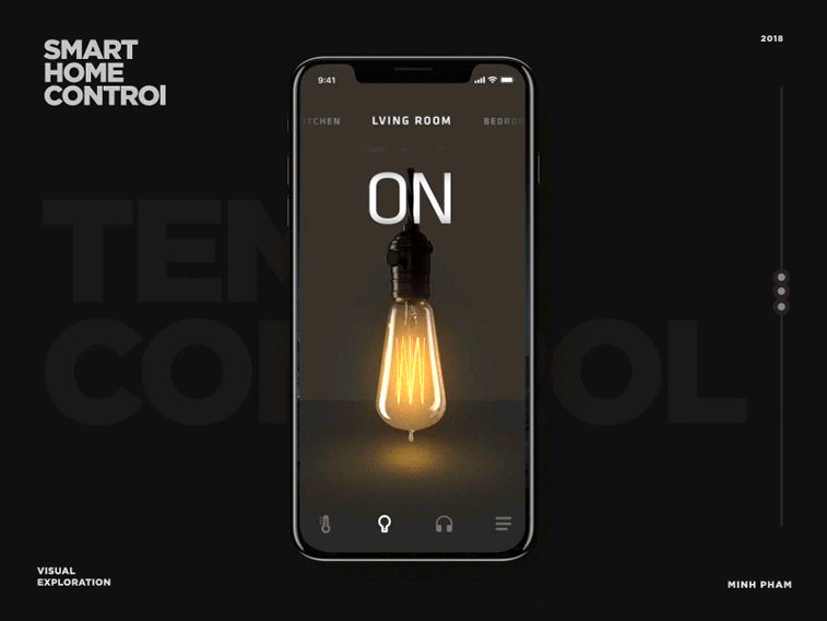 Vizuelno istraživanje za koncept Smart Home Control dizajner Minh Pham